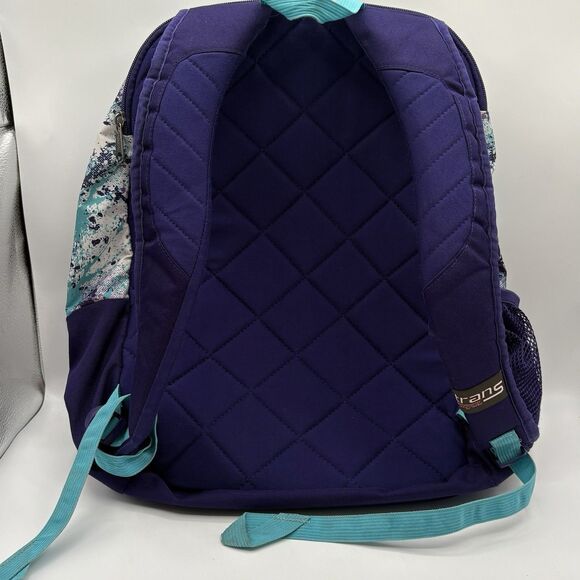 Trans By JanSport Backpack Laptop Sleeve Paint Spatter 5 Zip Compartments - Picture 2 of 13